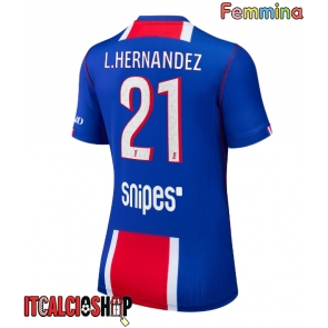 Paris Saint-Germain Lucas Hernandez #21 Prima Maglia Femmina 2026-27 Manica Corta